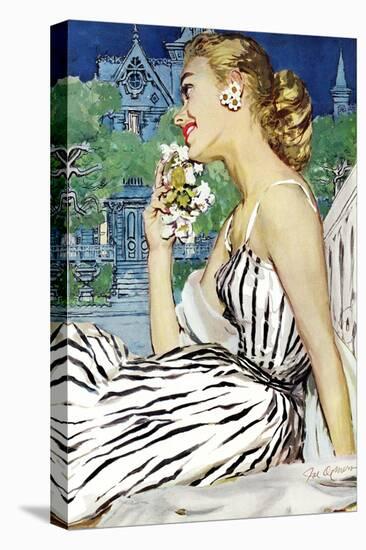 Walk to the Dance - Saturday Evening Post "Leading Ladies", October 5, 1957 pg.37-Joe deMers-Stretched Canvas