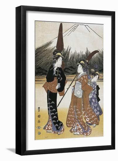 Walk Towards Mount Fuji-null-Framed Giclee Print