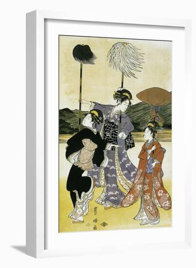 Walk Towards Mount Fuji-null-Framed Giclee Print