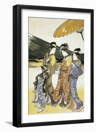 Walk Towards Mount Fuji-null-Framed Giclee Print