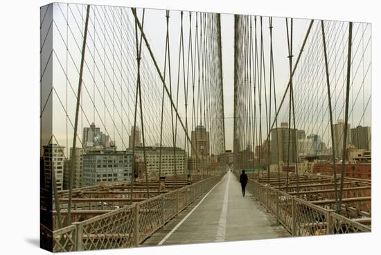 Walk Way on Brooklyn Bridge-zygotmaticus-Stretched Canvas