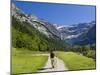 Walker, Cirque De Gavarnie, Pyrenees National Park, Hautes-Pyrenees, Midi-Pyrenees, France-Doug Pearson-Mounted Premium Photographic Print