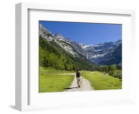 Walker, Cirque De Gavarnie, Pyrenees National Park, Hautes-Pyrenees, Midi-Pyrenees, France-Doug Pearson-Framed Photographic Print