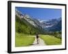 Walker, Cirque De Gavarnie, Pyrenees National Park, Hautes-Pyrenees, Midi-Pyrenees, France-Doug Pearson-Framed Photographic Print