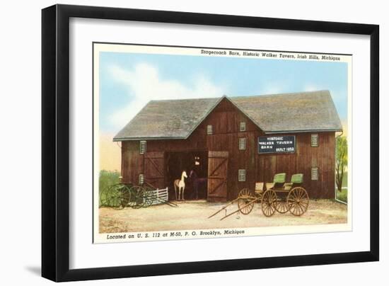 Walker Tavern, Brooklyn, Michigan-null-Framed Art Print