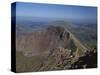 Walkers Approaching the Summit of Mount Snowdon from the Ridge of Y Lliwedd National Park-Nigel Blythe-Stretched Canvas