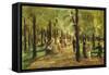 Walkers in the Tiergarten; Spazierganger Im Tiergarten, 1918-Max Liebermann-Framed Stretched Canvas