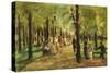 Walkers in the Tiergarten; Spazierganger Im Tiergarten, 1918-Max Liebermann-Stretched Canvas
