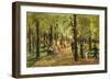 Walkers in the Tiergarten; Spazierganger Im Tiergarten, 1918-Max Liebermann-Framed Premium Giclee Print