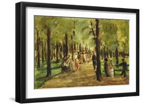 Walkers in the Tiergarten; Spazierganger Im Tiergarten, 1918-Max Liebermann-Framed Giclee Print