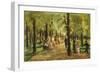 Walkers in the Tiergarten; Spazierganger Im Tiergarten, 1918-Max Liebermann-Framed Giclee Print