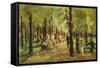 Walkers in the Tiergarten; Spazierganger Im Tiergarten, 1918-Max Liebermann-Framed Stretched Canvas