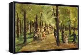 Walkers in the Tiergarten; Spazierganger Im Tiergarten, 1918-Max Liebermann-Framed Stretched Canvas