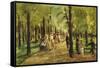Walkers in the Tiergarten; Spazierganger Im Tiergarten, 1918-Max Liebermann-Framed Stretched Canvas