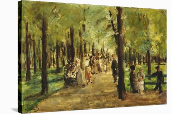 Walkers in the Tiergarten; Spazierganger Im Tiergarten, 1918-Max Liebermann-Stretched Canvas