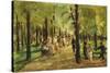 Walkers in the Tiergarten; Spazierganger Im Tiergarten, 1918-Max Liebermann-Stretched Canvas