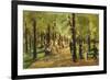 Walkers in the Tiergarten; Spazierganger Im Tiergarten, 1918-Max Liebermann-Framed Giclee Print