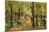 Walkers in the Tiergarten; Spazierganger Im Tiergarten, 1918-Max Liebermann-Mounted Giclee Print