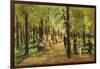 Walkers in the Tiergarten; Spazierganger Im Tiergarten, 1918-Max Liebermann-Framed Giclee Print