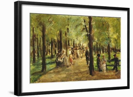 Walkers in the Tiergarten; Spazierganger Im Tiergarten, 1918-Max Liebermann-Framed Giclee Print