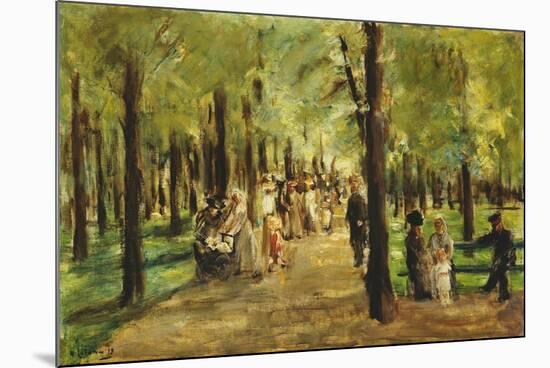 Walkers in the Tiergarten-Max Liebermann-Mounted Premium Giclee Print