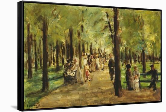 Walkers in the Tiergarten-Max Liebermann-Framed Stretched Canvas