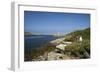 Walkers Near Cromwell's Castle in Summer Sunshine-Peter Barritt-Framed Photographic Print