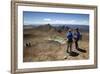 Walkers on the Tongariro Alpine Crossing Above the Emerald Lakes-Stuart-Framed Photographic Print