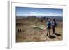 Walkers on the Tongariro Alpine Crossing Above the Emerald Lakes-Stuart-Framed Photographic Print