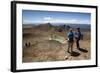 Walkers on the Tongariro Alpine Crossing Above the Emerald Lakes-Stuart-Framed Photographic Print