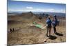 Walkers on the Tongariro Alpine Crossing Above the Emerald Lakes-Stuart-Mounted Photographic Print