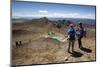 Walkers on the Tongariro Alpine Crossing Above the Emerald Lakes-Stuart-Mounted Photographic Print