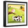 Walkies-Jo Parry-Framed Art Print