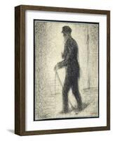 Walking, C.1882-Georges Seurat-Framed Giclee Print