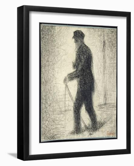 Walking, C.1882-Georges Seurat-Framed Giclee Print