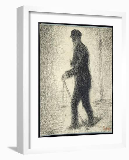 Walking, C.1882-Georges Seurat-Framed Giclee Print