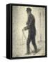 Walking, circa 1882-Georges Seurat-Framed Stretched Canvas