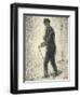Walking, circa 1882-Georges Seurat-Framed Giclee Print