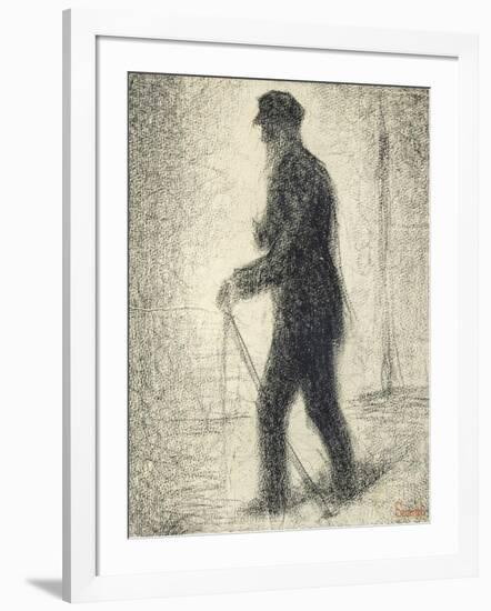 Walking, circa 1882-Georges Seurat-Framed Giclee Print