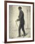 Walking, circa 1882-Georges Seurat-Framed Giclee Print