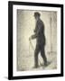 Walking, circa 1882-Georges Seurat-Framed Giclee Print