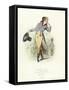 Walking Costume, Time of the French Revolution-null-Framed Stretched Canvas