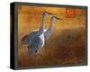 Walking Cranes-Chris Vest-Stretched Canvas