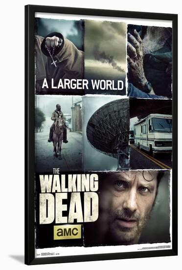 Walking Dead- Larger World Collage-null-Lamina Framed Poster