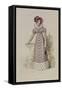 Walking Dress, Fashion Plate from Ackermann's Repository of Arts-English School-Framed Stretched Canvas