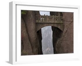 Walking Fairy Land Bridge, White Cloud Scenic Area, Mount Huangshan, Anhui Province-Jochen Schlenker-Framed Photographic Print