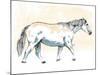 Walking Horse Blue-OnRei-Mounted Art Print