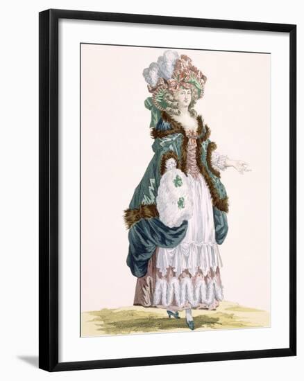 Walking in a Garden in Luxembourg, Engraved by Dupin, Plate No.213-Francois Louis Joseph Watteau-Framed Giclee Print