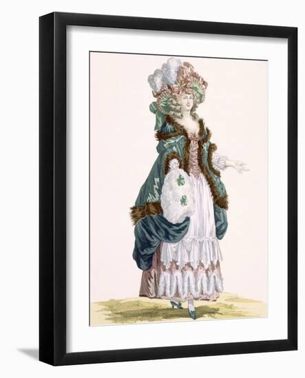 Walking in a Garden in Luxembourg, Engraved by Dupin, Plate No.213-Francois Louis Joseph Watteau-Framed Giclee Print