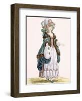 Walking in a Garden in Luxembourg, Engraved by Dupin, Plate No.213-Francois Louis Joseph Watteau-Framed Giclee Print